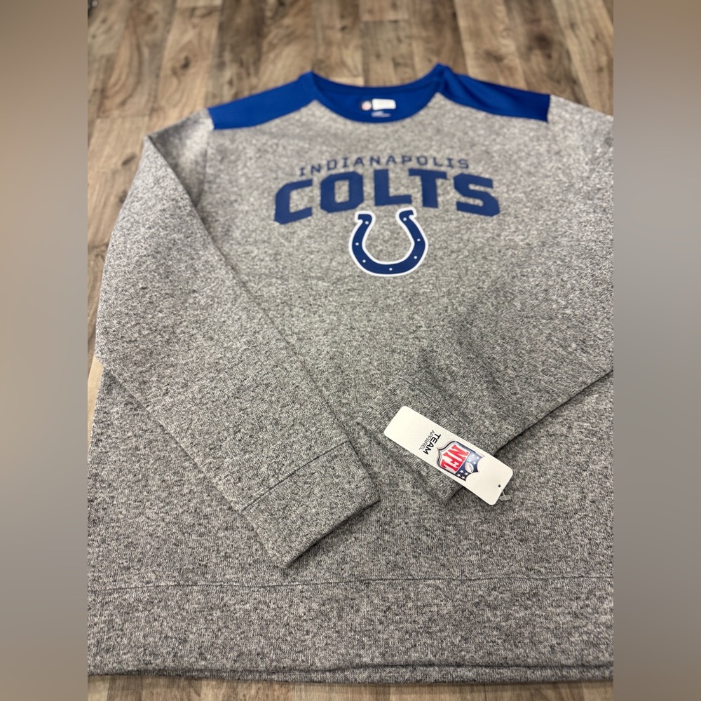 Men’s NWT Colts Sweatshirt Size L NFL‎ Team Apparel MSRP $98